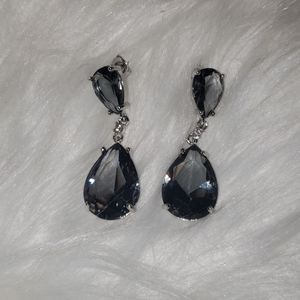 Sapphire Tear Drop Dangle Earrings